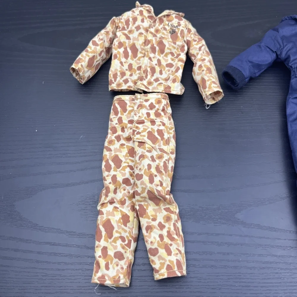 GI Joe 1/6 Scale Uniform Lot Blue Jumpsuit & Desert Camo Outfit for 12
